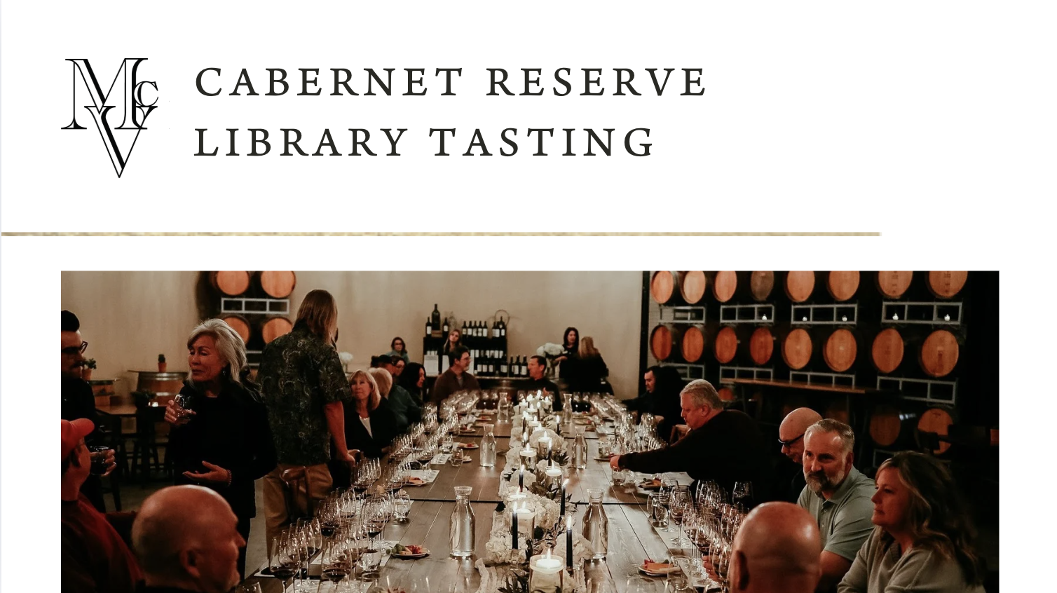 Cabernet Reserve Library Tasting